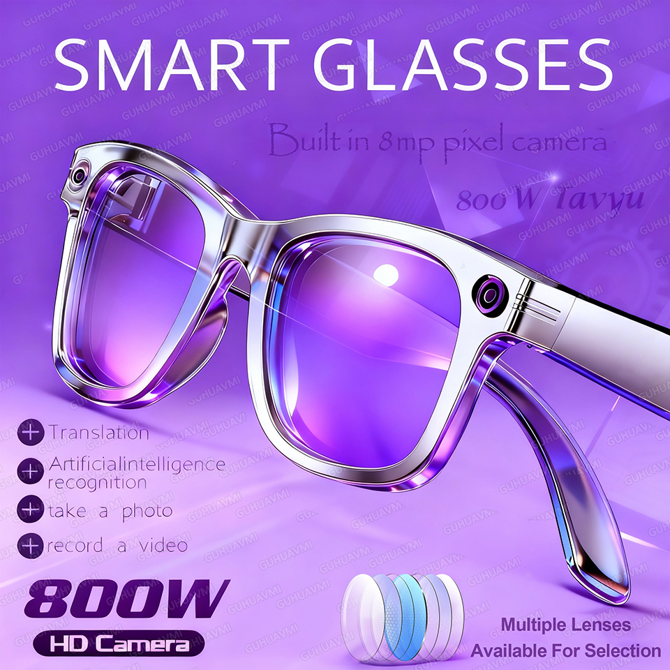 Photography With Ai - New 8MP Camera Smart Glasses Photography