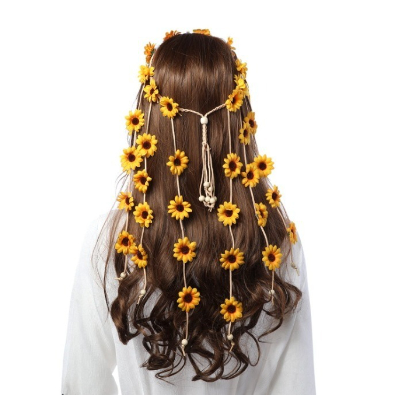 Photography Vintage - Daisy Sunflower Headband Floral Crown Hairband