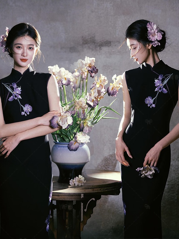 Photography Vintage - New Chinese Style Vintage Black Embroidered