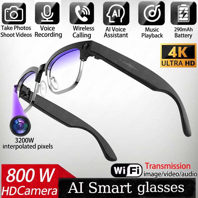 4K Smart AI Glasses 8MP Camera - Photography With Ai avaliação e preço