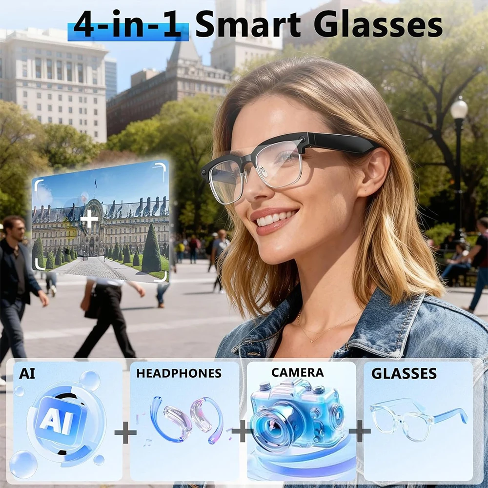 4K Smart AI Glasses 8MP Camera - Photography With Ai avaliação e preço