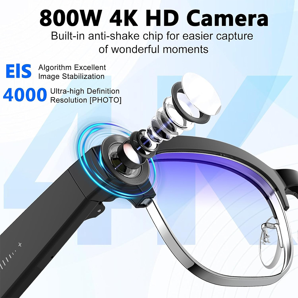 4K Smart AI Glasses 8MP Camera - Photography With Ai avaliação e preço