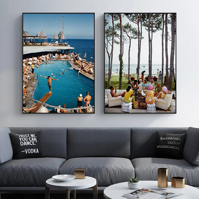 Slim Aarons Speedboat Landing  - Photography Vintage avaliação e preço