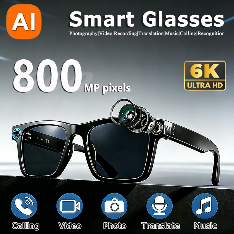 6K HD AI Camera Glasses 800MP  - Photography With Ai avaliação e preço