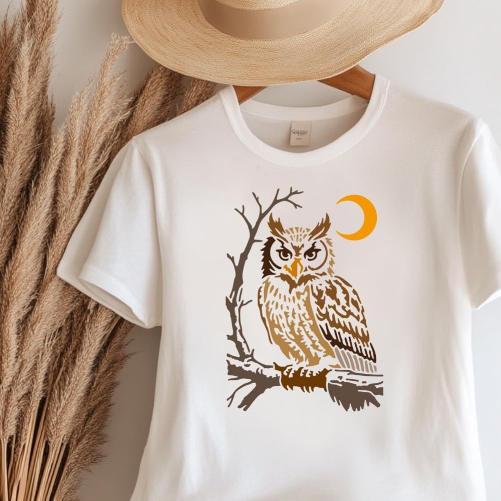 Owl Stencil Bang Owl Animal St - Photography Model avaliação e preço