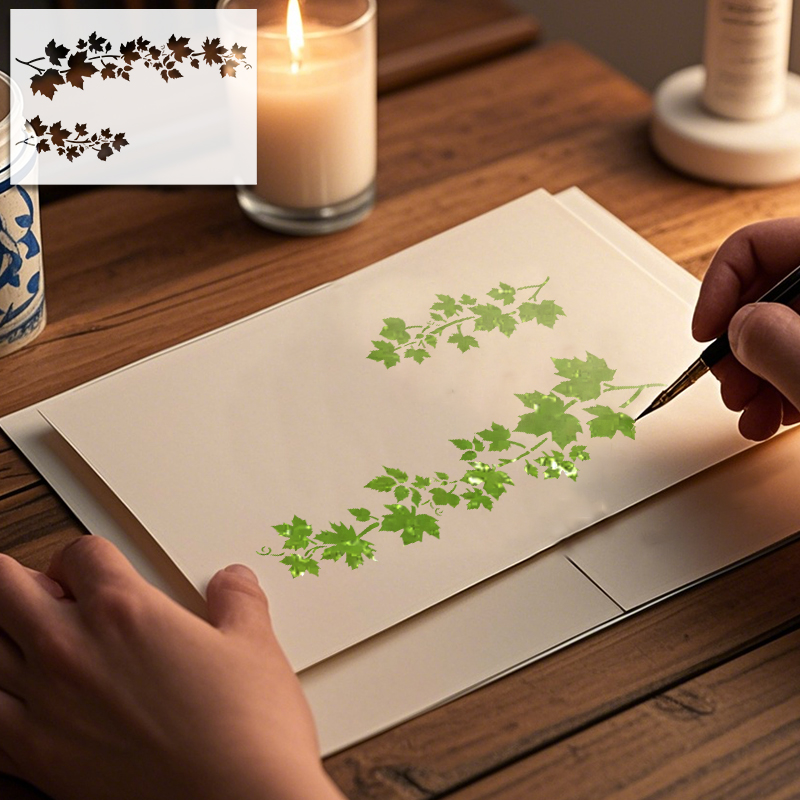 YOMDID 1pc Leaf Pattern PET Pa - Photography Model avaliação e preço