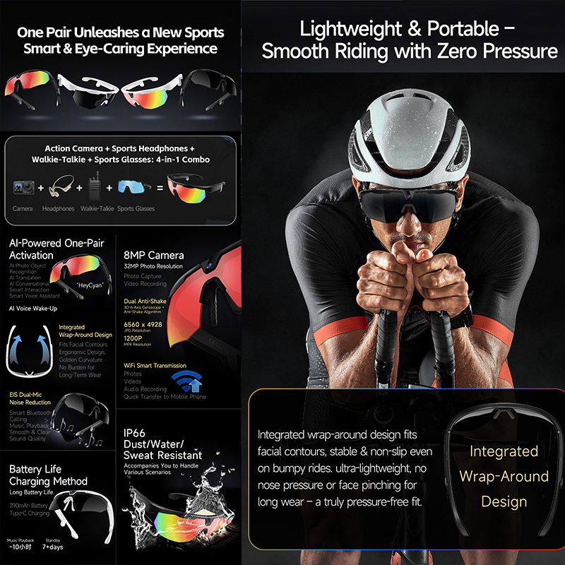 2026 New Smart Glasses Cycling - Photography With Ai avaliação e preço