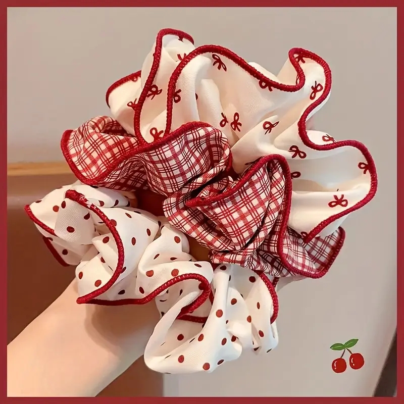 3 Pcs Sweet Red Dot Bowknot Pl - Photography Of The Year avaliação e preço