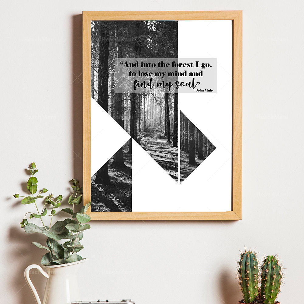 Black and white forest prints/ - Photography Quotes Inspirational avaliação e preço