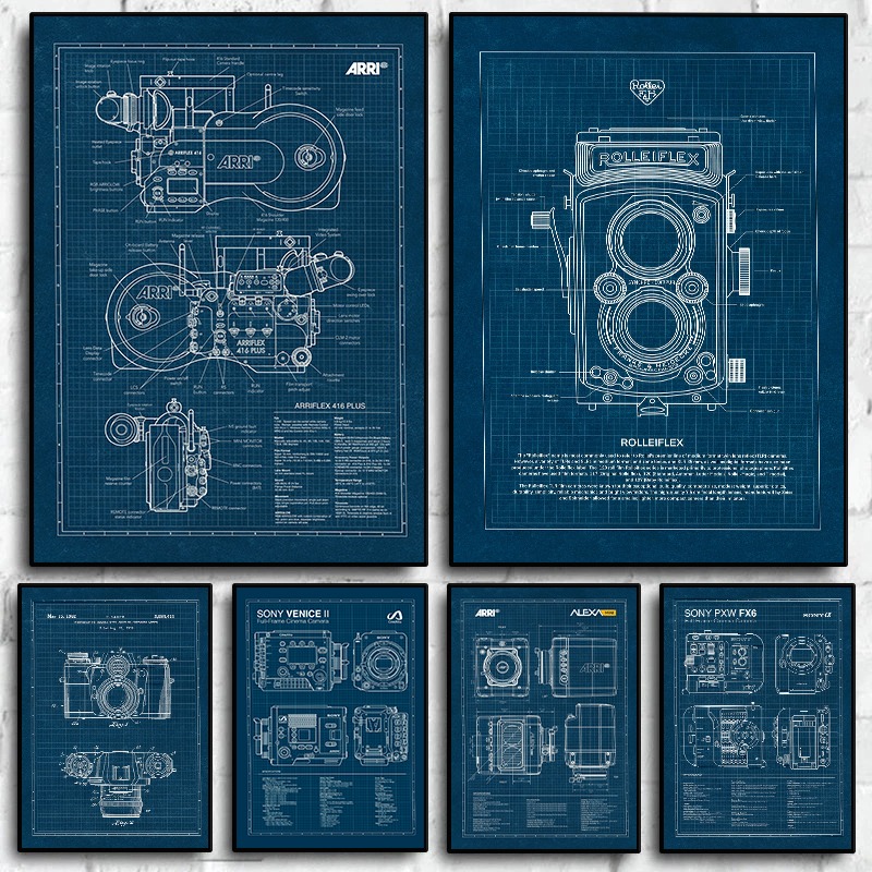 Vintage Leica Camera Blueprint - Photography Vintage avaliação e preço